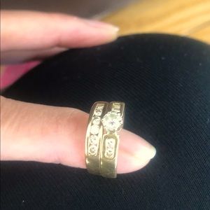 1/2 Carat Diamond/Gold Engagement + Wedding Ring